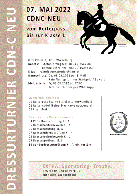 Mehr zu: Dressurturnier CDN-C NEU