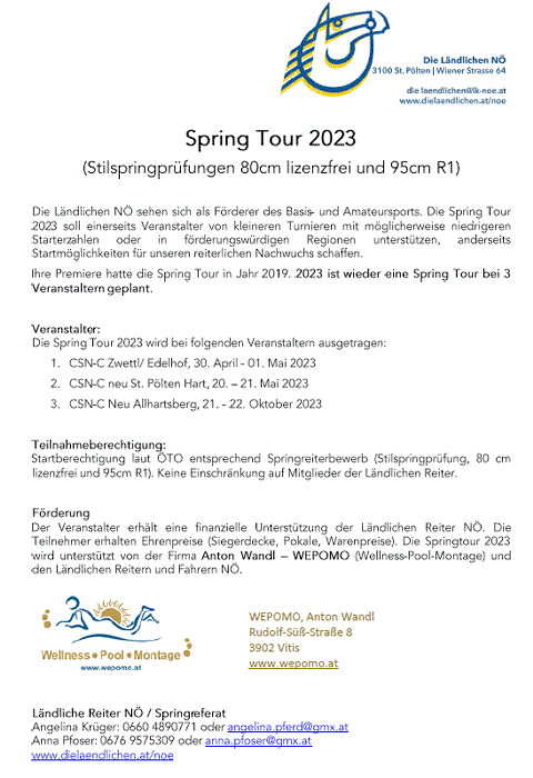 Mehr zu: Springtour 2023