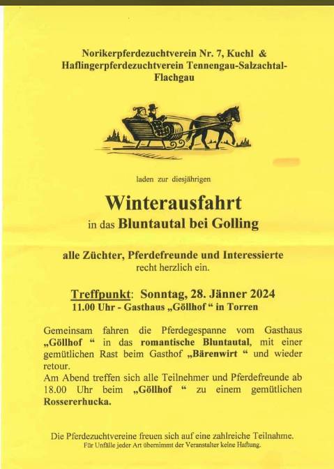 Mehr zu: Winterausfahrt Norikerpferdezuchtverein Nr. 7