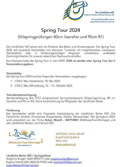 Mehr zu: Springtour 2024