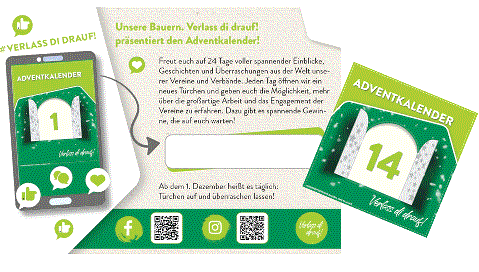 Mehr zu: Unsere Bauern.Verlass di drauf.<br>
Adventkalender der LK NÖ
