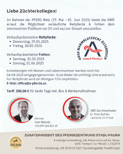 Mehr zu: Messe PFERD WELS 2025