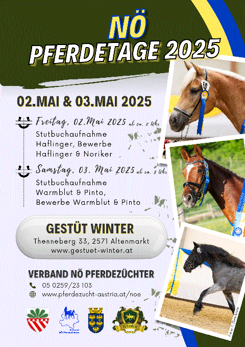 Mehr zu: ABGESAGT!! NÖ Pferdetage