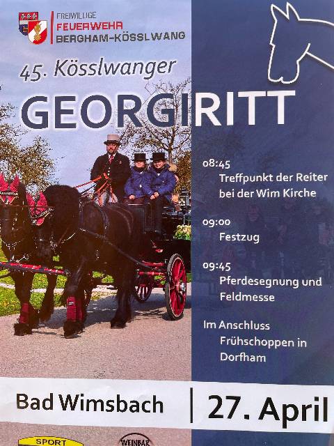 Mehr zu: 45. Kösslwanger Georgiritt