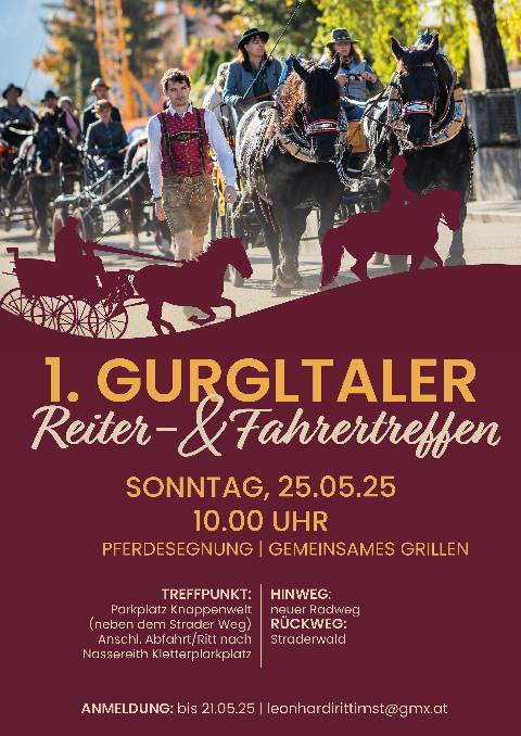 Mehr zu: Gurgeltaler Reiter-und Fahrertreffen
