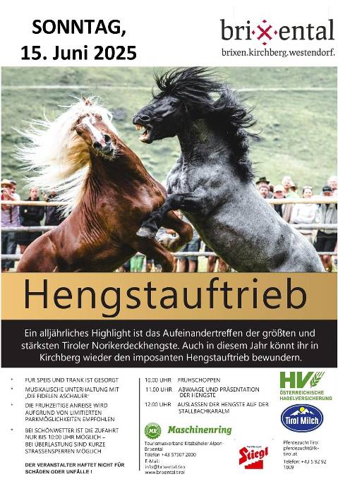 Mehr zu: Hengstauftrieb Kirchberg in Tirol